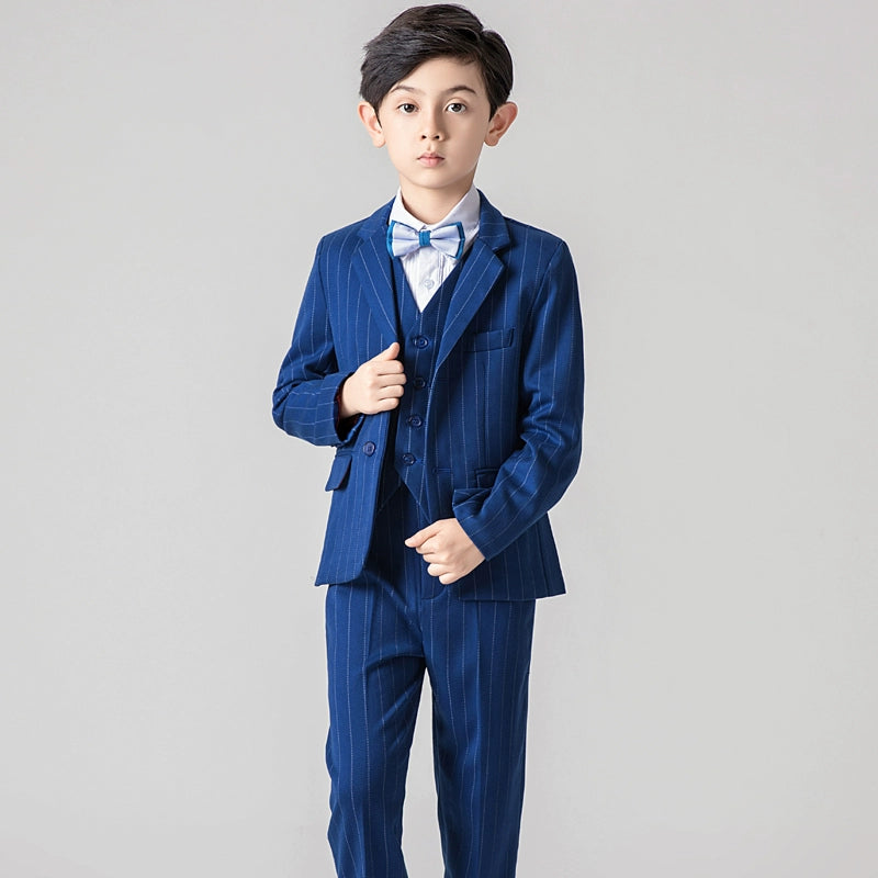 Elegant Vest Suit Set: Boys' Piano Performance & Flower Boy Outfit