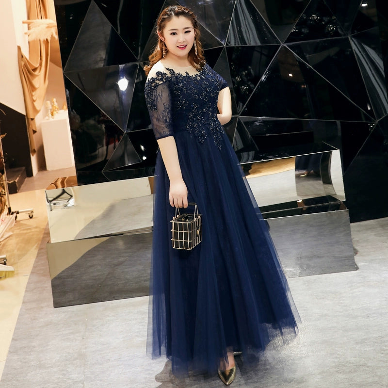 French Style Plus Size Evening Dress