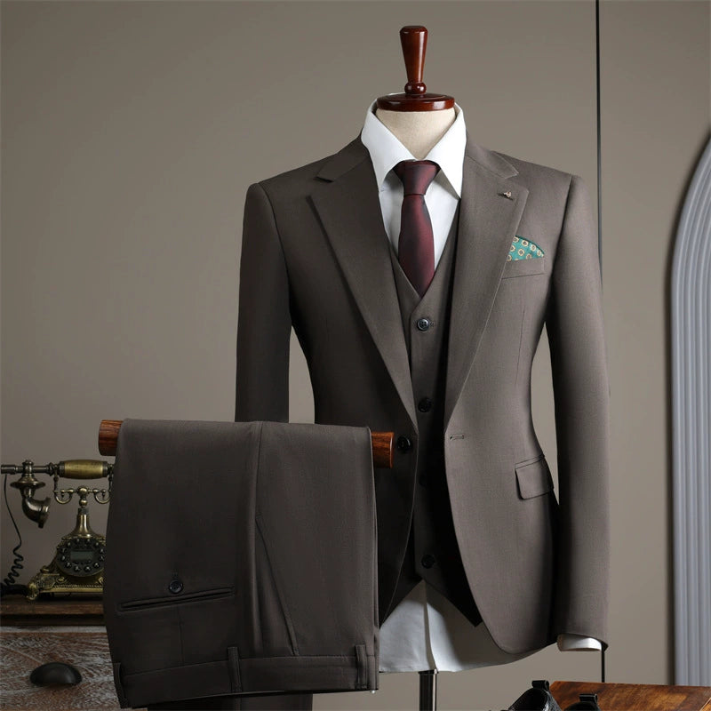 Men's British Style 3 Piece Suit Set