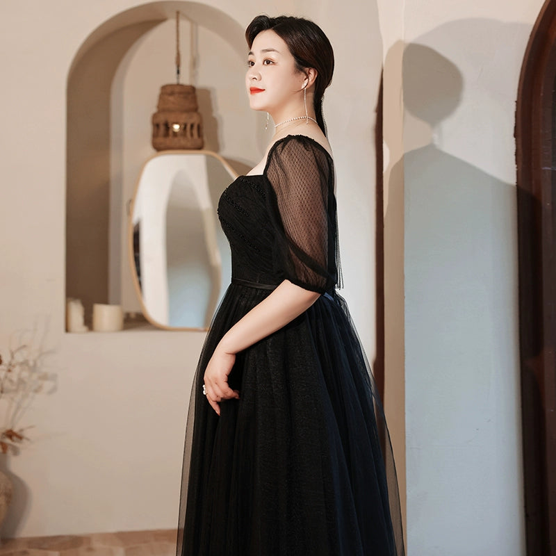 Elite Black French Evening Dress