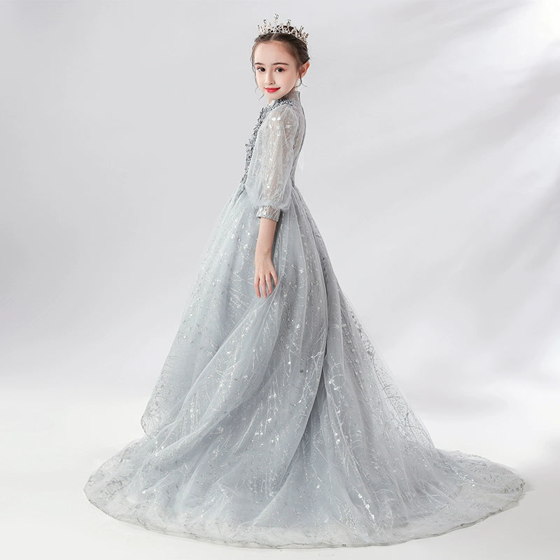 Elite Children's Princess Evening Dress Piano Performance Wedding Costume