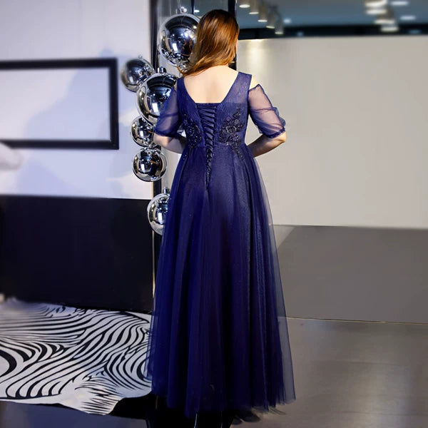 Tibetan Green Off-The-Shoulder Evening Dress