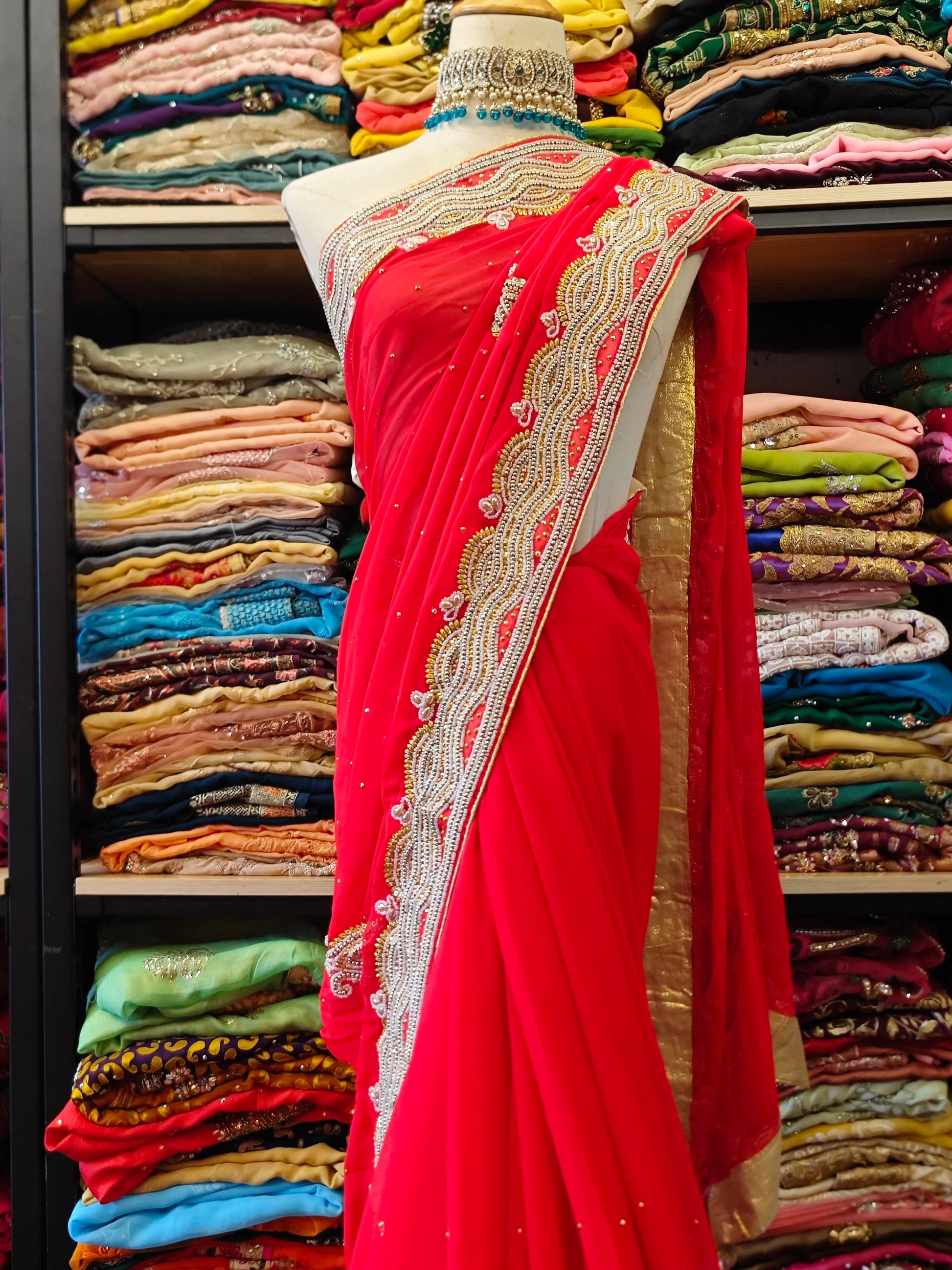 Indian Embroidered Sari