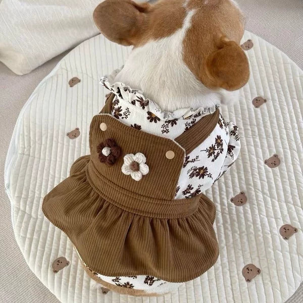 Tide Matching Couple Dog Overalls & Dress – Stylish Outfit