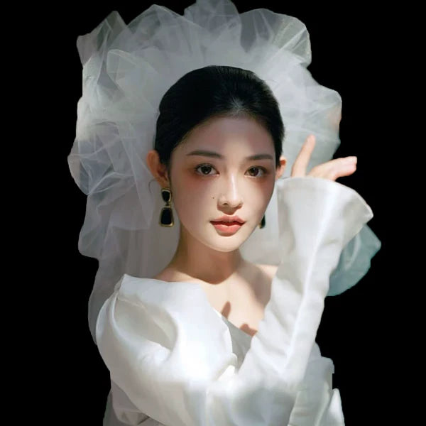 Retro Long Hair Accessory for Bride