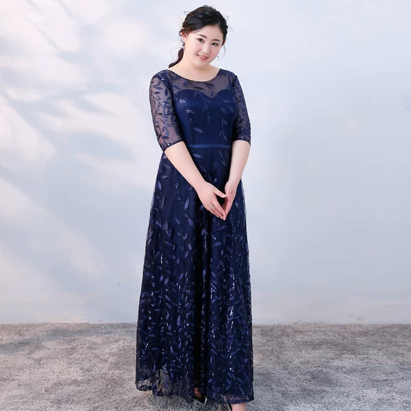 Navy Blue Evening Dress