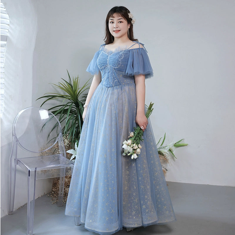 Blue French Evening Dress