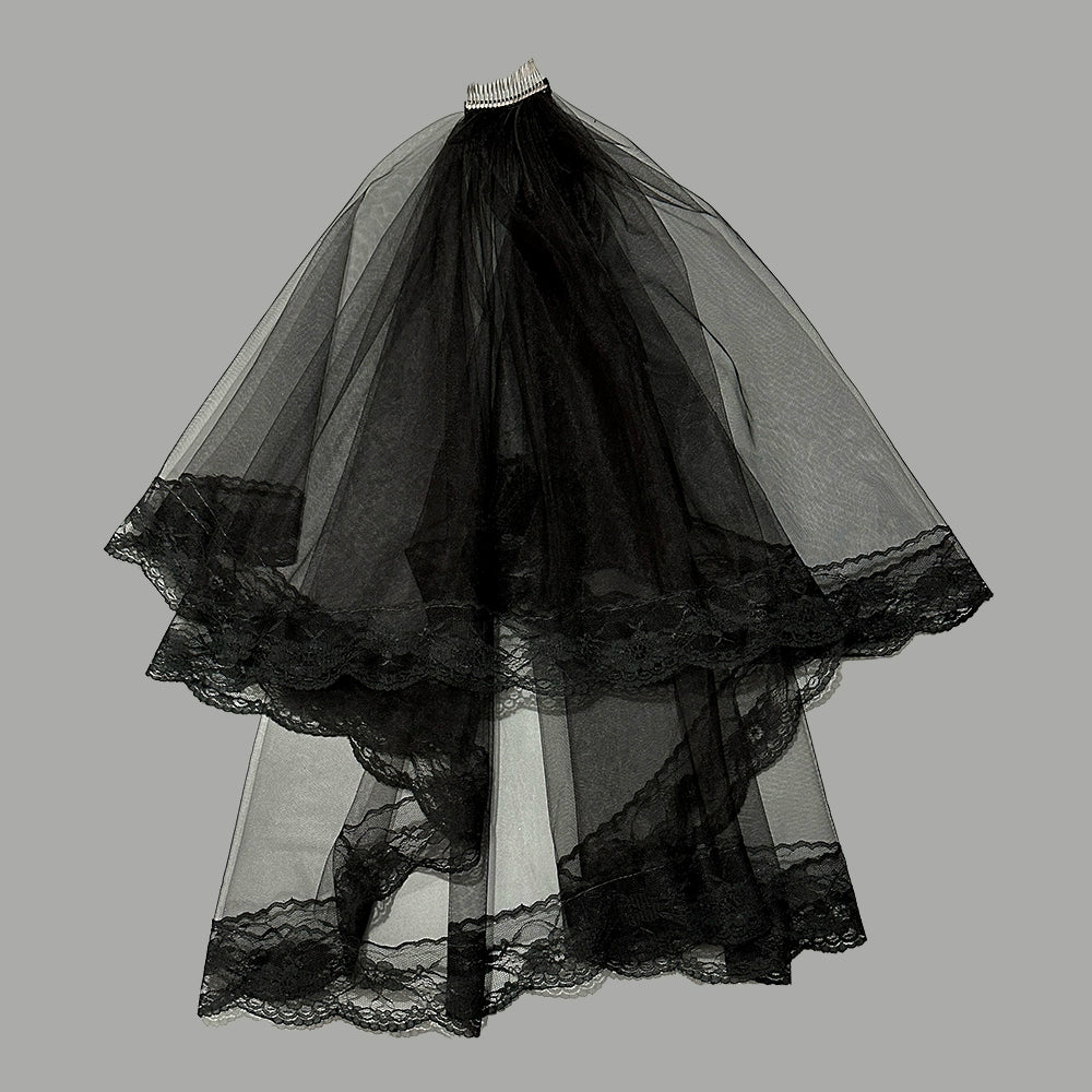 Wedding Black Lace Veil