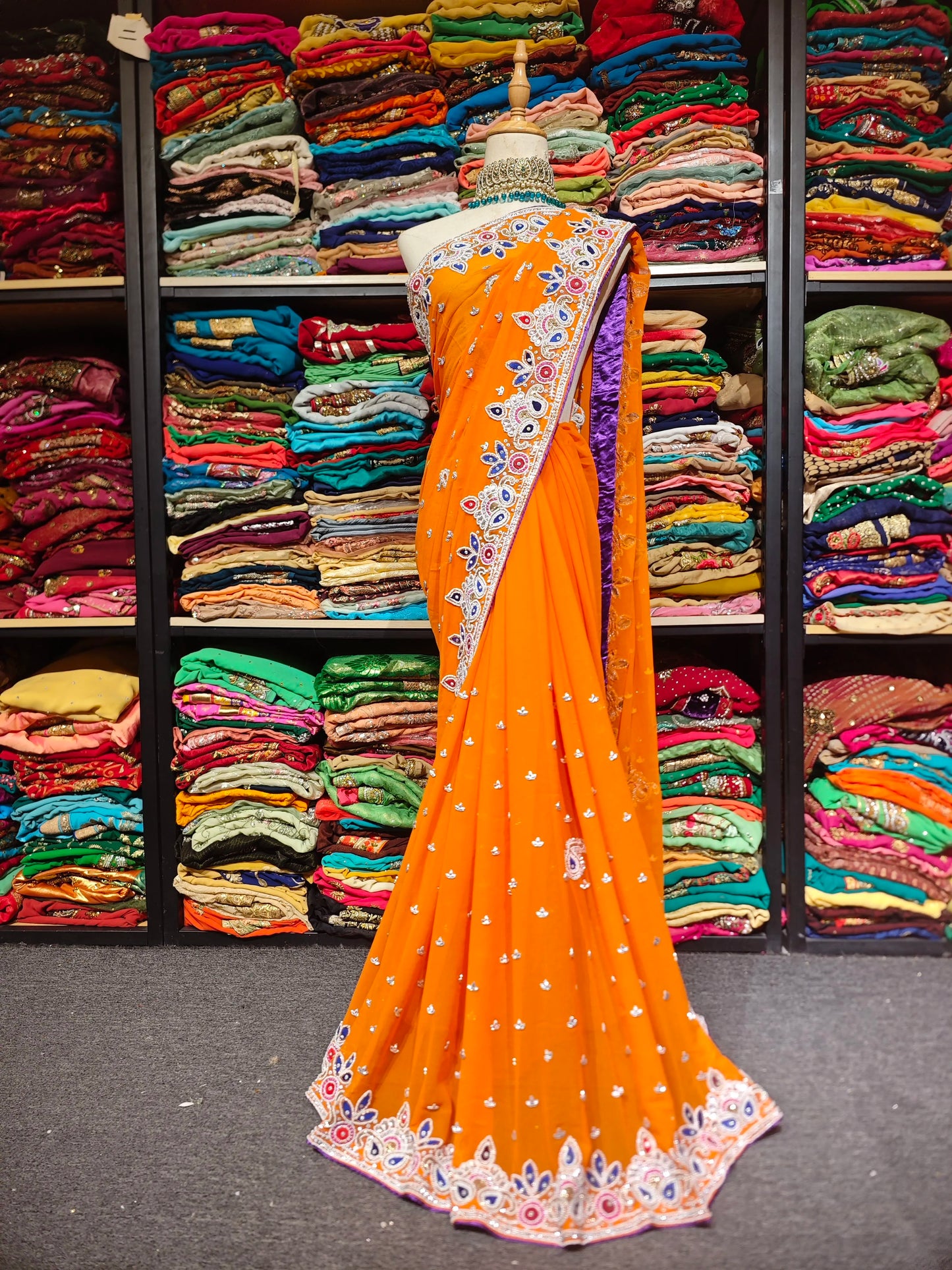 Beaded Indian Saree