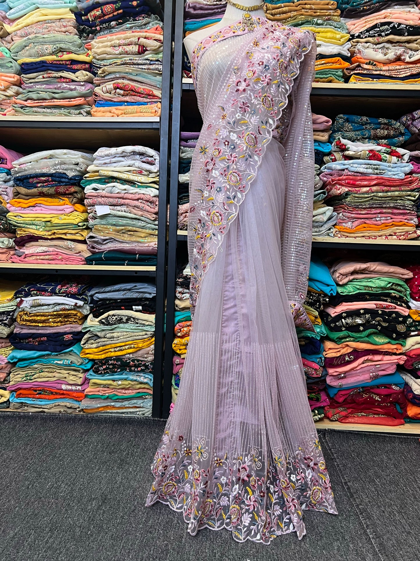 Indian Beaded Sari