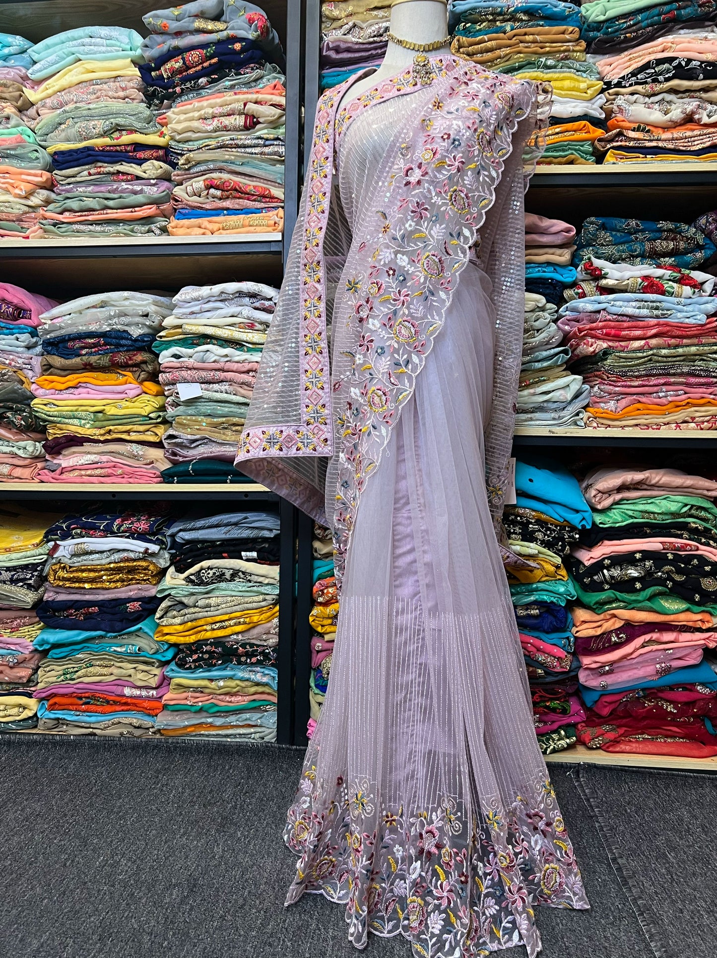 Indian Beaded Sari