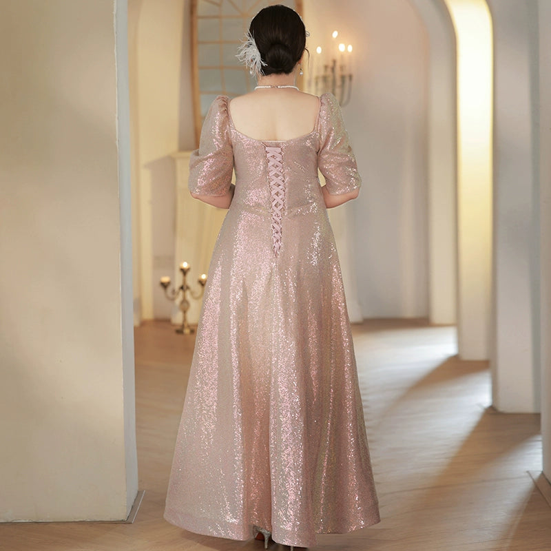 Elegant Fuchsia Evening Dress