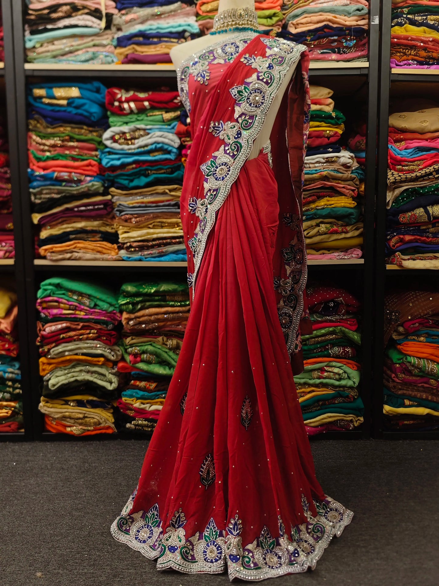Indian Hawthorn Gradient Saree