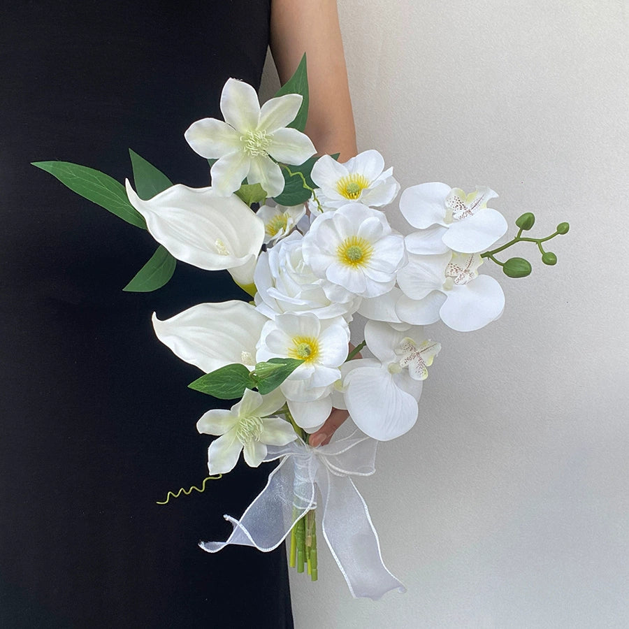 Butterfly Handheld Artificial Flower Prop for Weddings & Home Décor