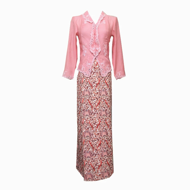 Fuchsia Embroidered Slim Fit Cardigan