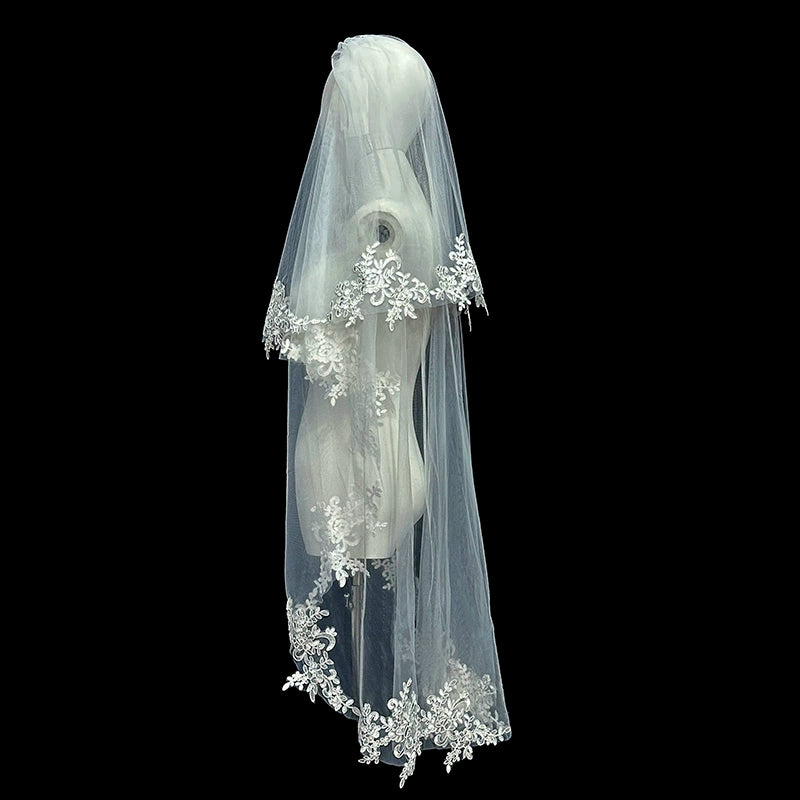 Double Layer Lace Wedding Veil
