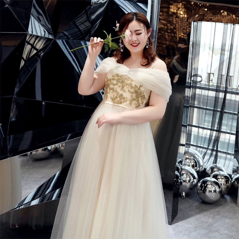 Elegant Champagne Bridesmaid Dress