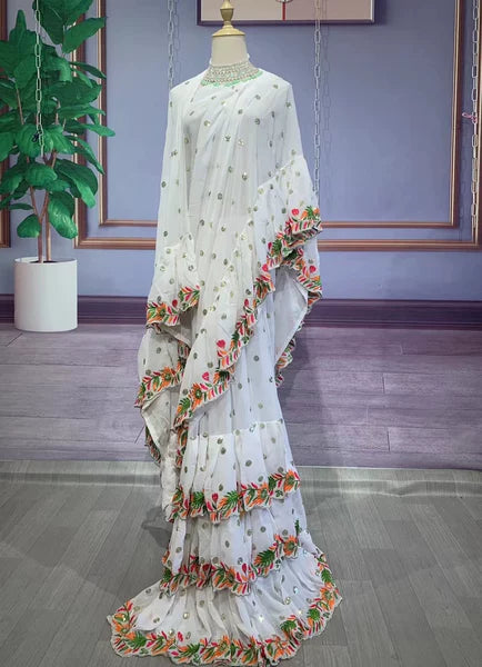 Indian Embroidered Sari