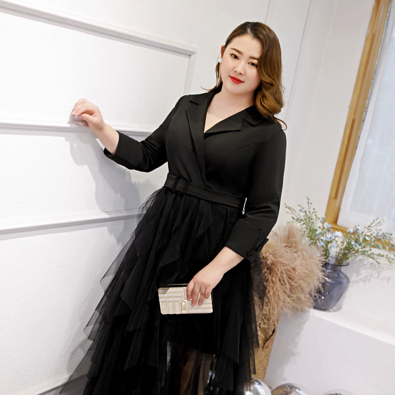 Elegant Black French Evening Dress
