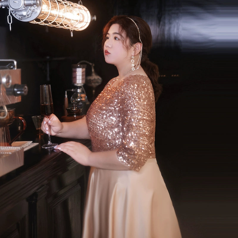Gold Evening Dress for Women