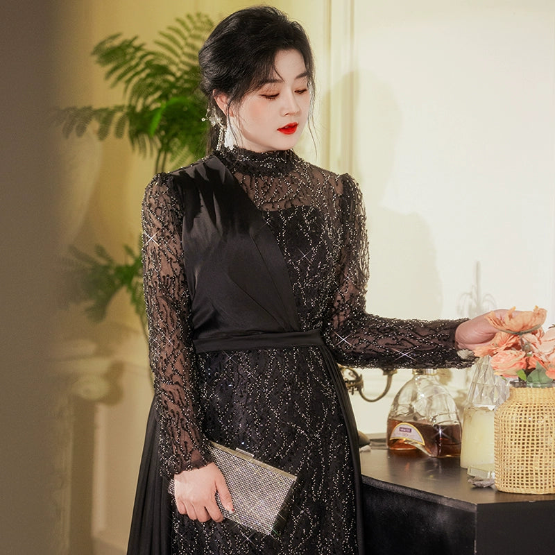 Elegant Plus Size Evening Dress Cheongsam - Classic Chinese Style