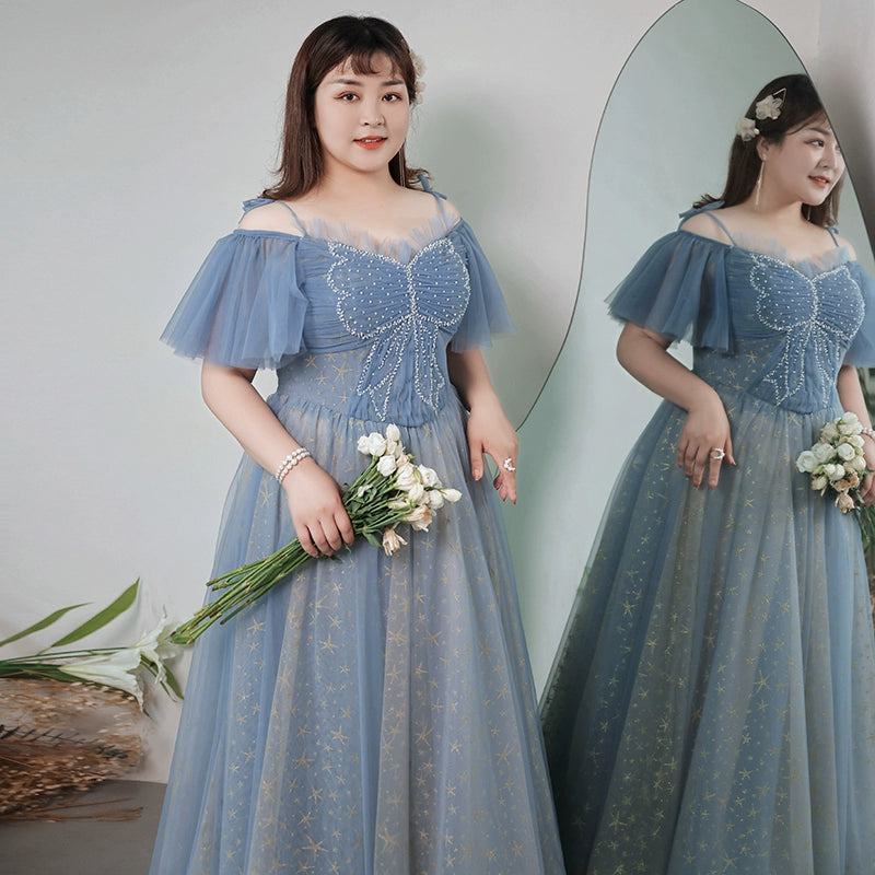 Blue French Evening Dress