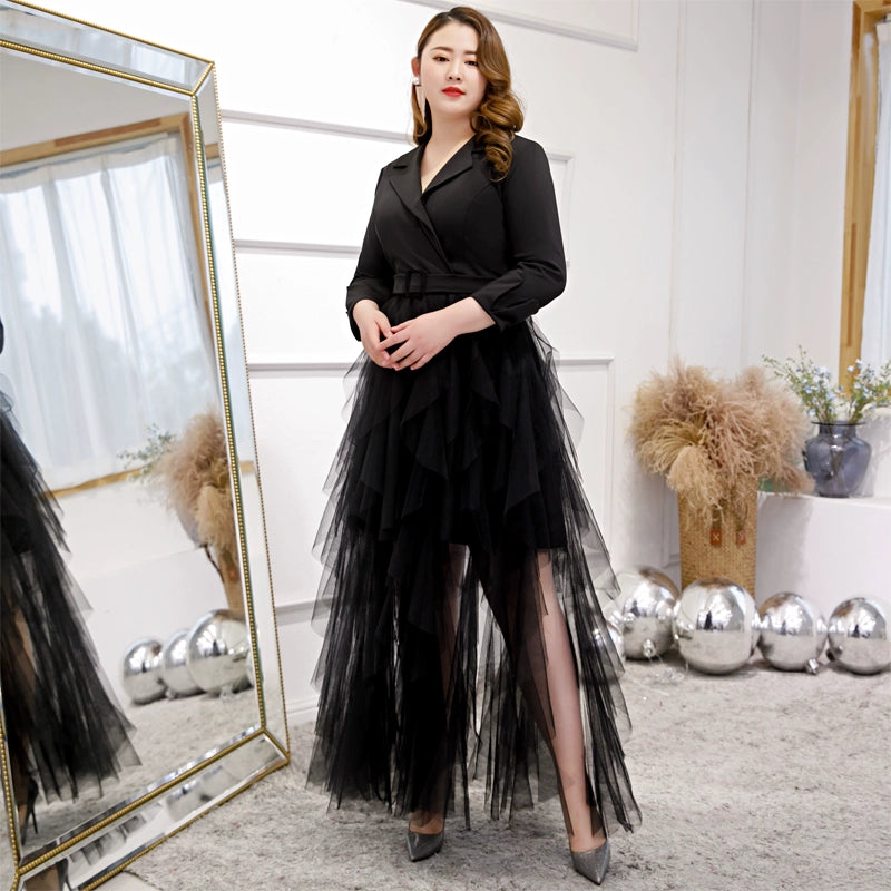 Elegant Black French Evening Dress