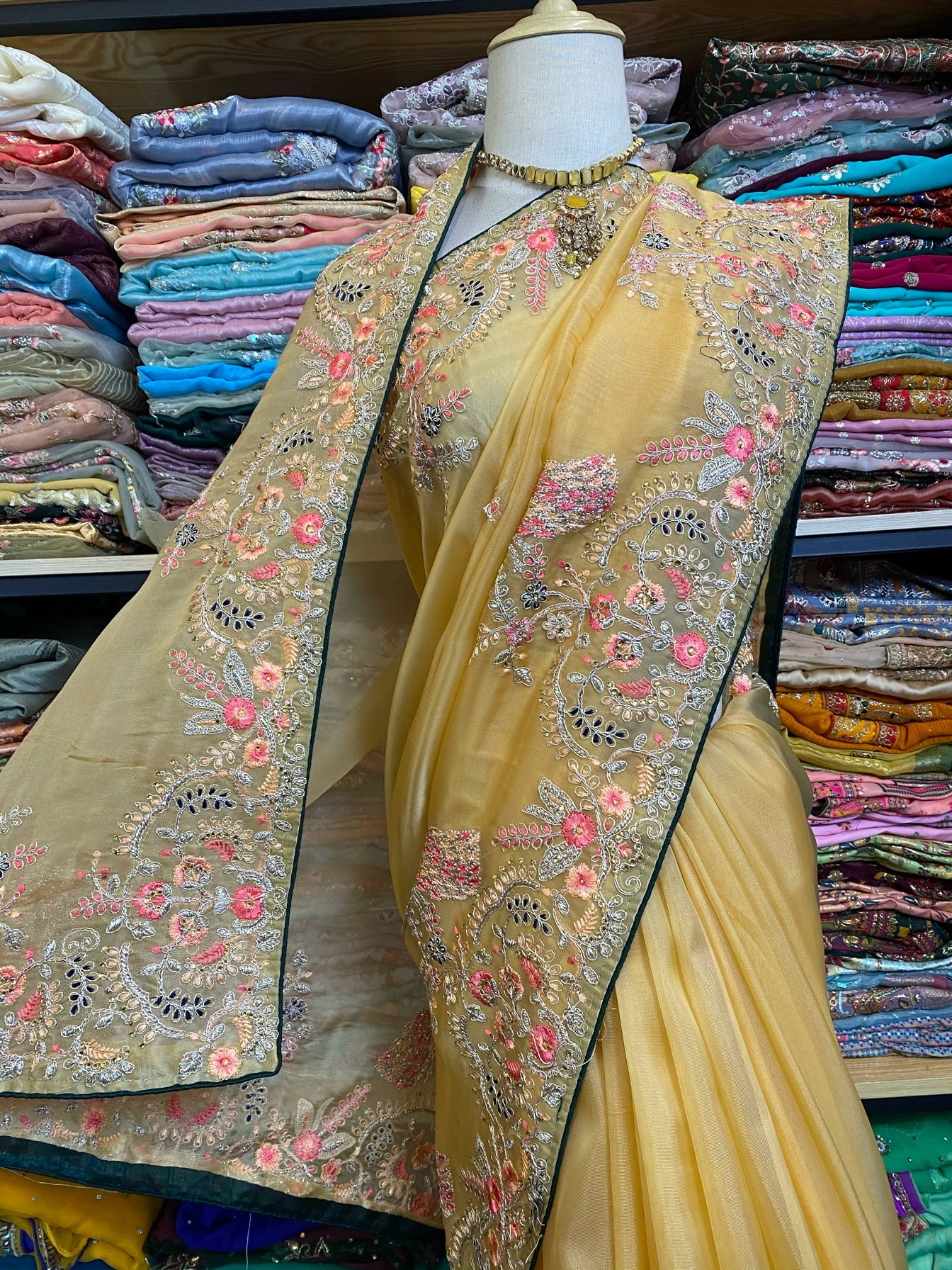 Indian Beaded Saree