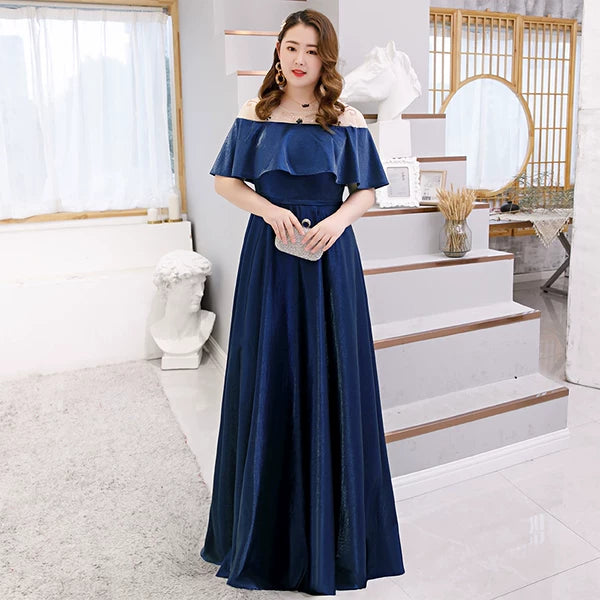 French Style Plus Size Evening Dress