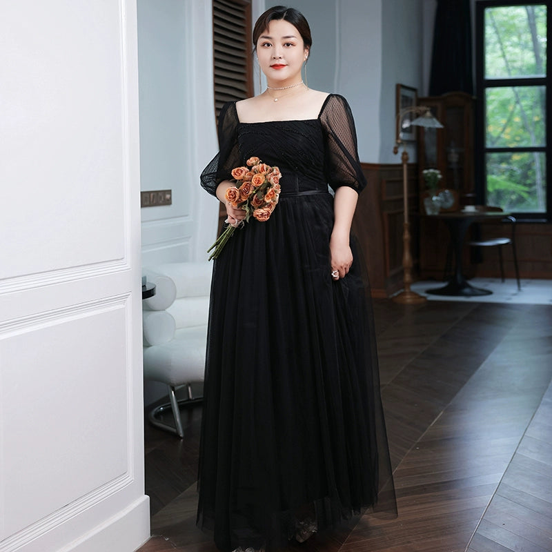Elite Black French Evening Dress