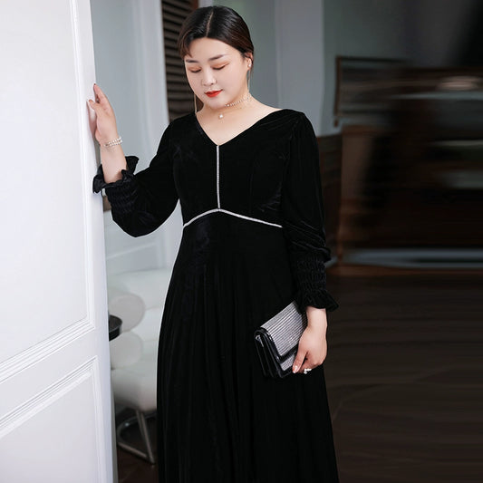 Elegant V-neck Evening Dress