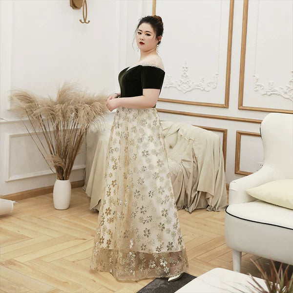 Elegant Velvet Evening Dress