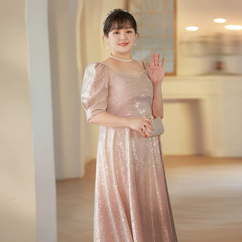 Elegant Fuchsia Evening Dress