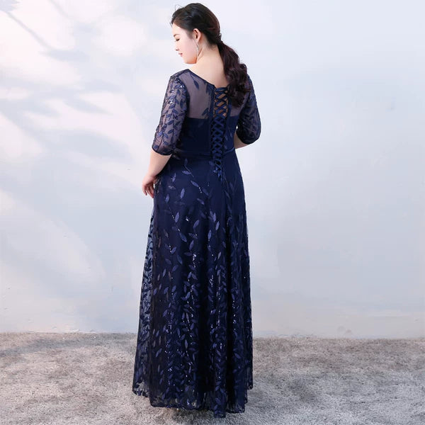 Navy Blue Evening Dress