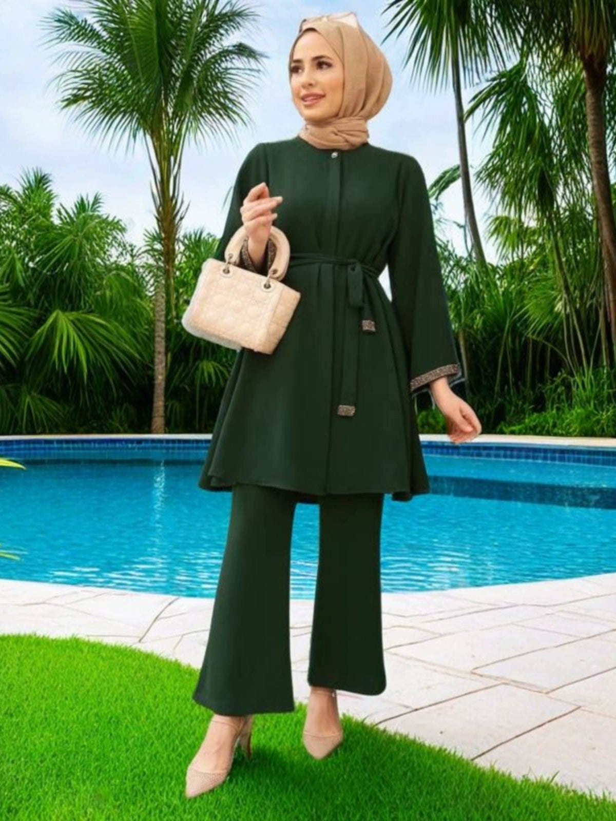Arabic Flared Trousers Set