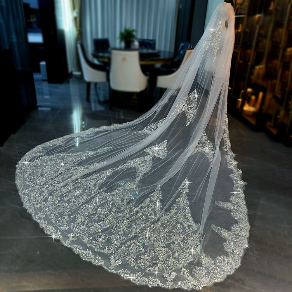 Beaded Wedding Veil