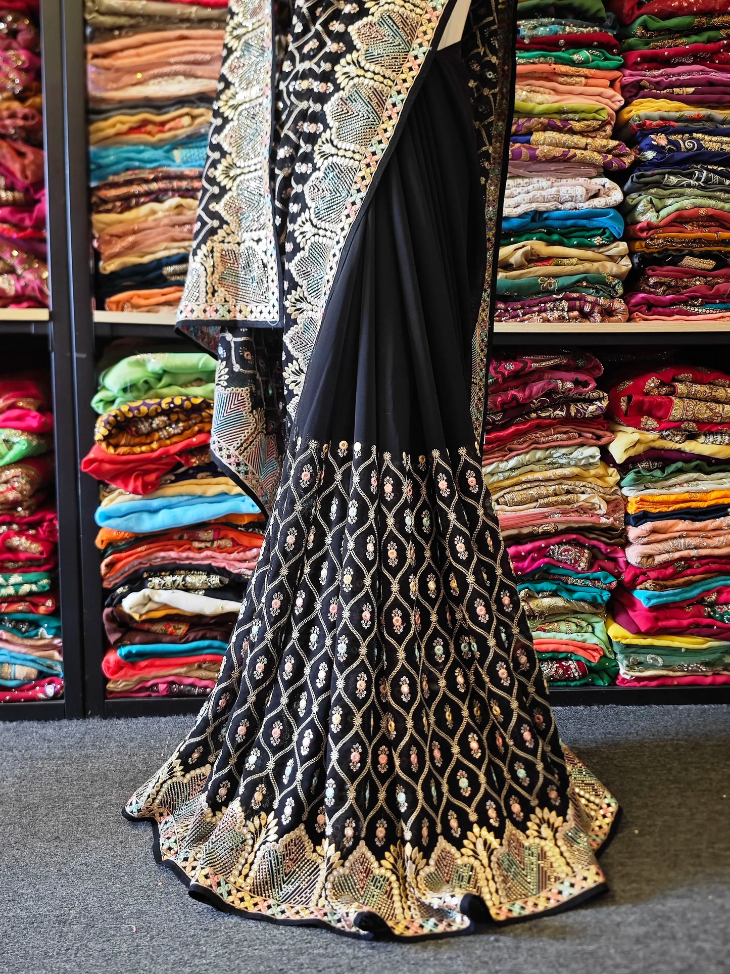 Indian Beaded Sari 6m