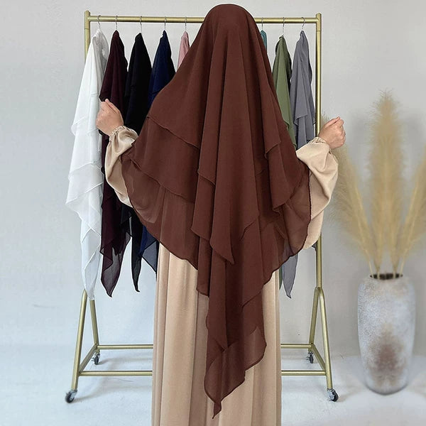 Three-Layer Chiffon Scarf for Women – Lightweight Elegant Design