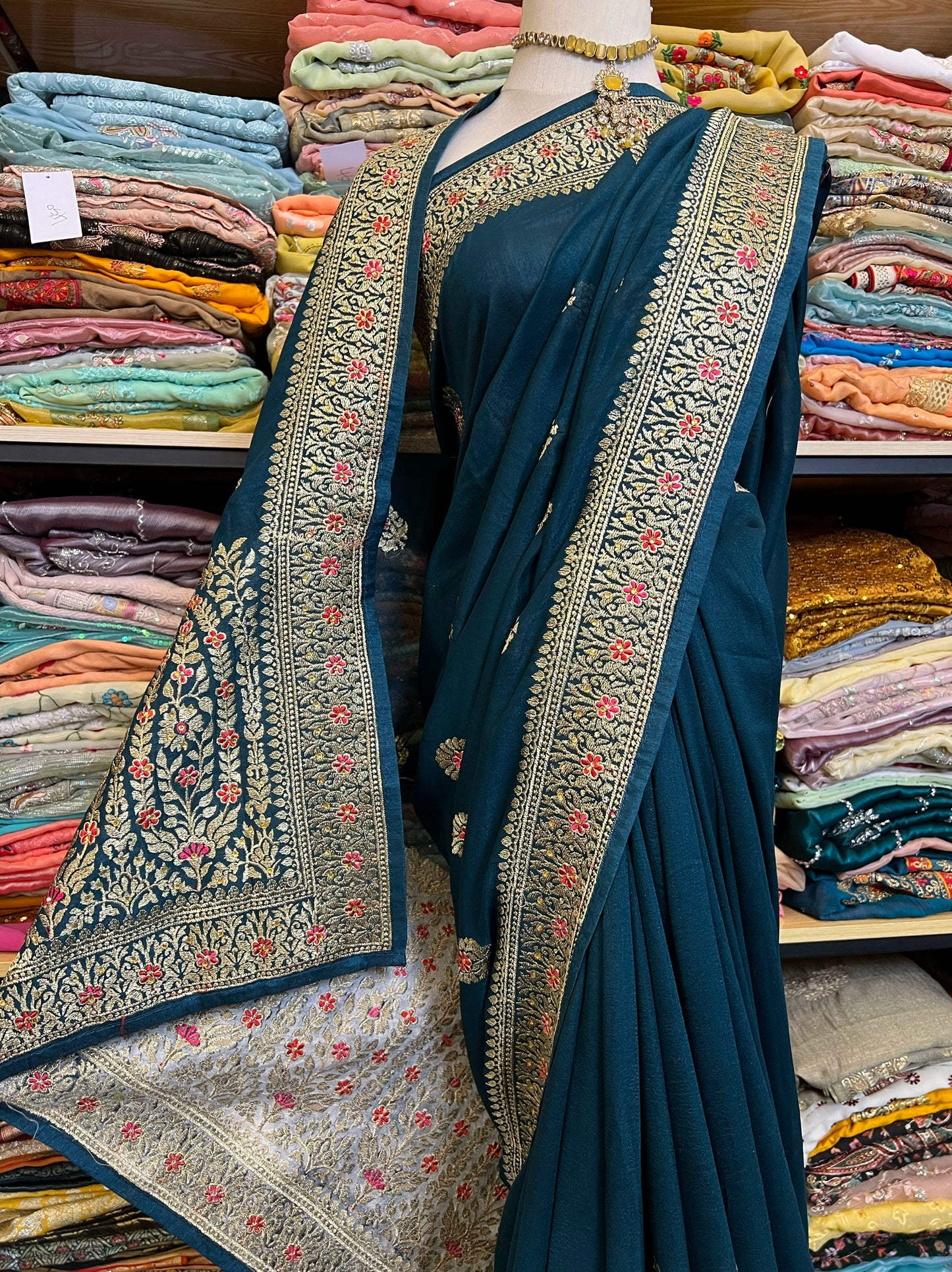 Beaded Silk Sari