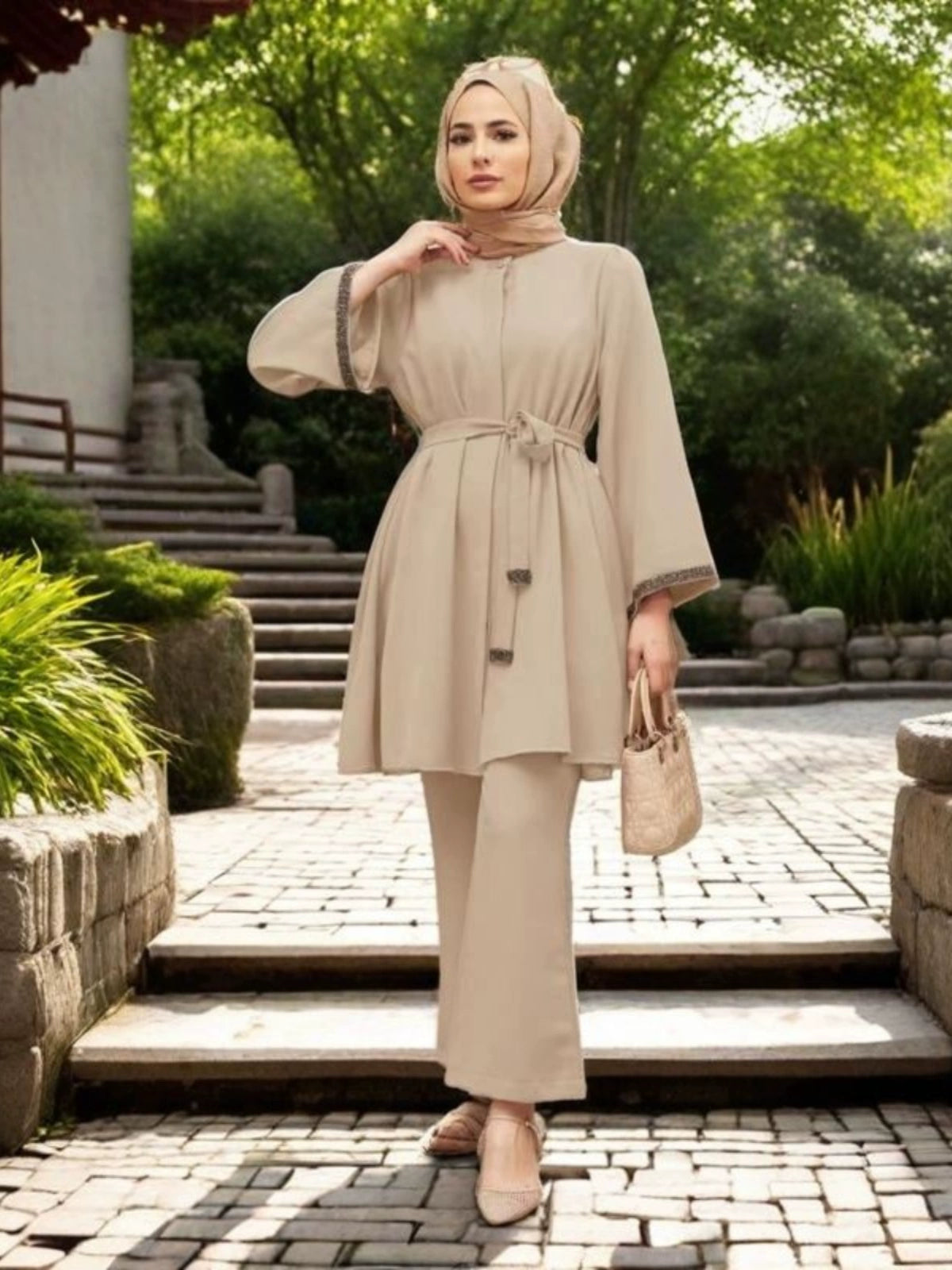 Arabic Flared Trousers Set