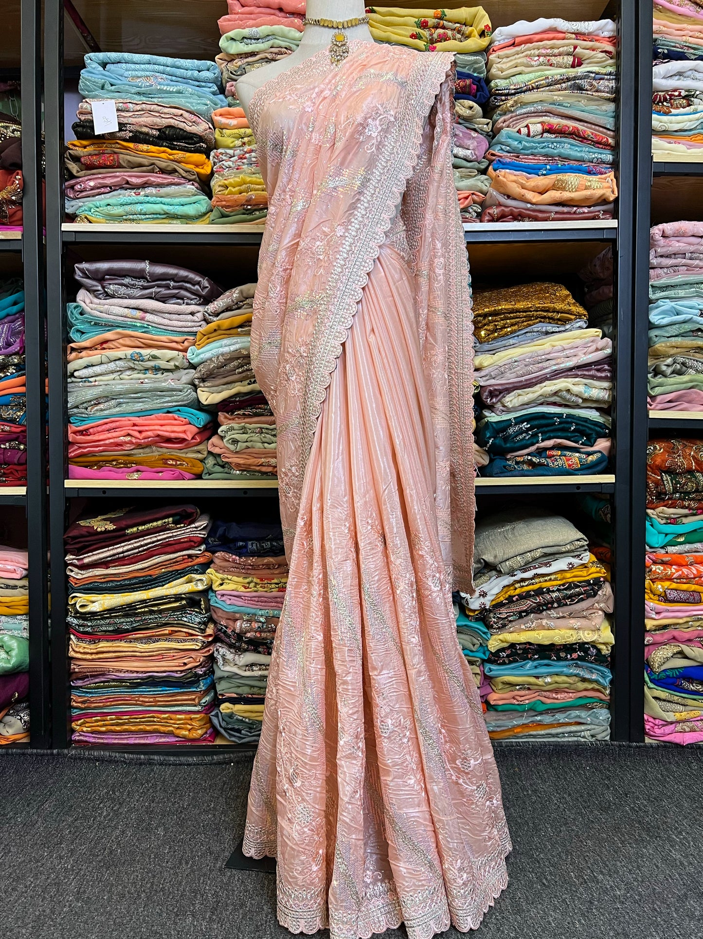 Indian Six Meter Beaded Sari