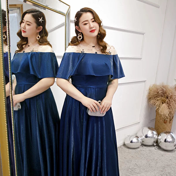 French Style Plus Size Evening Dress