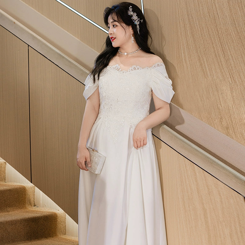White Elegant Evening Dress