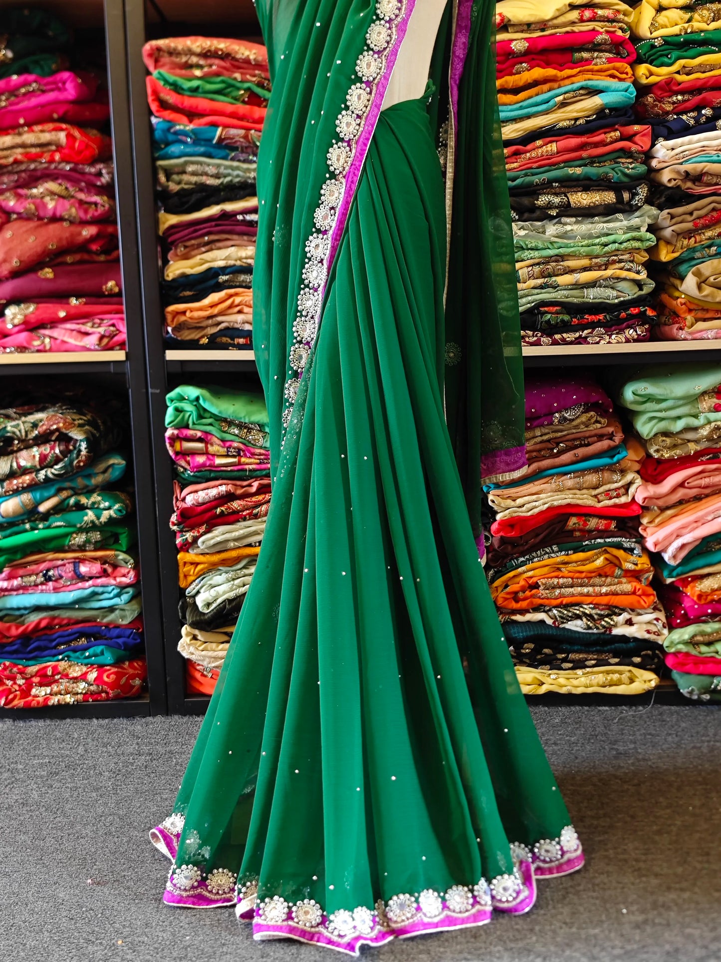Indian Embroidered Sari