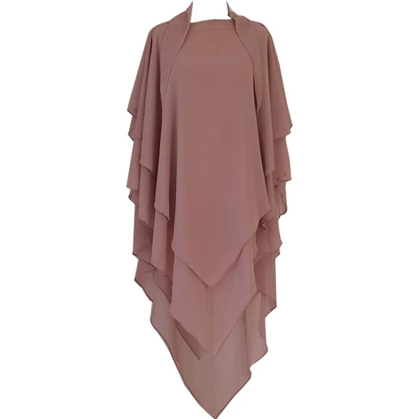 Three-Layer Chiffon Scarf for Women – Lightweight Elegant Design
