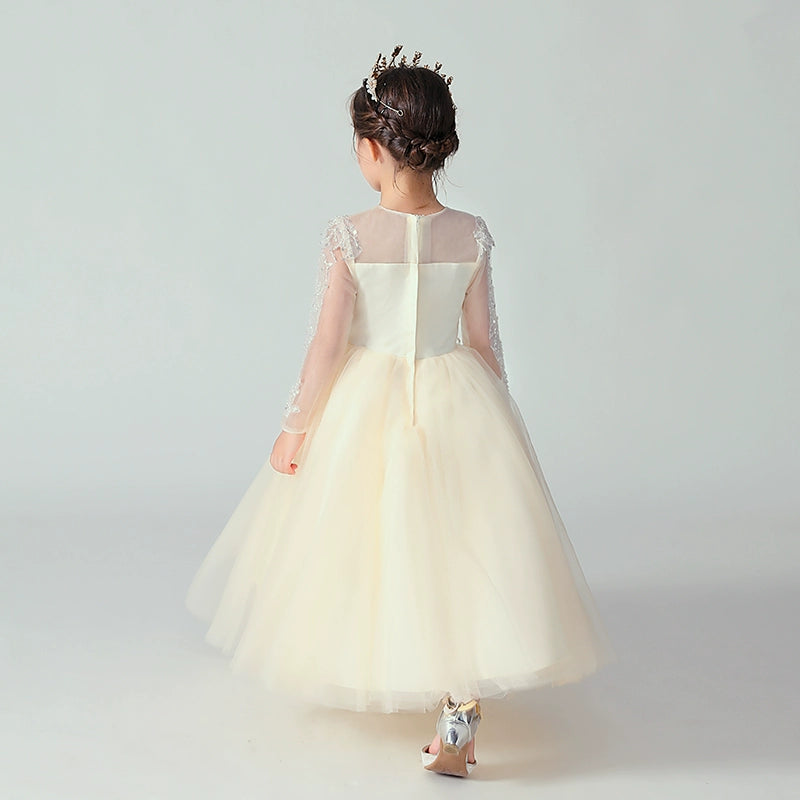 Elegant Children's Princess Wedding Dress Tulle Elite Catwalk Costume