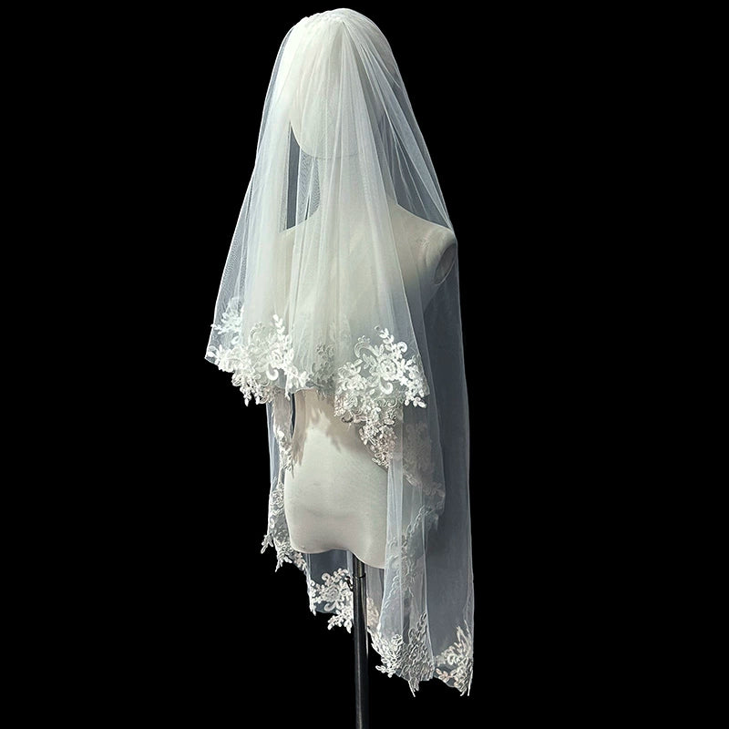 Double Layer Lace Wedding Veil