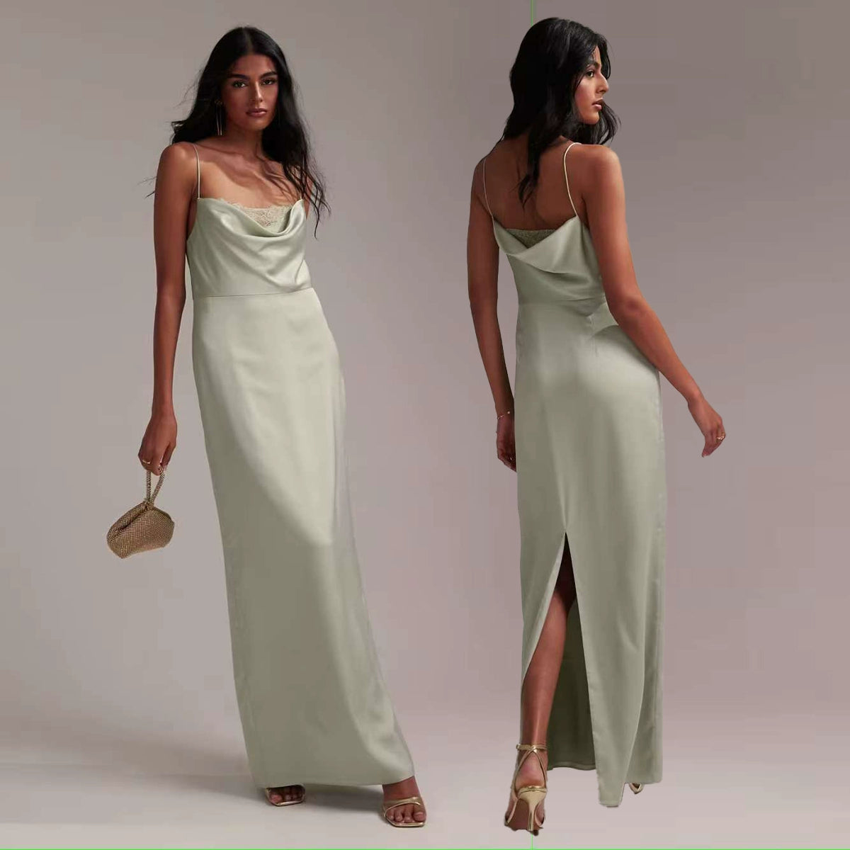 Bridesmaid Lace A-Line Evening Dress