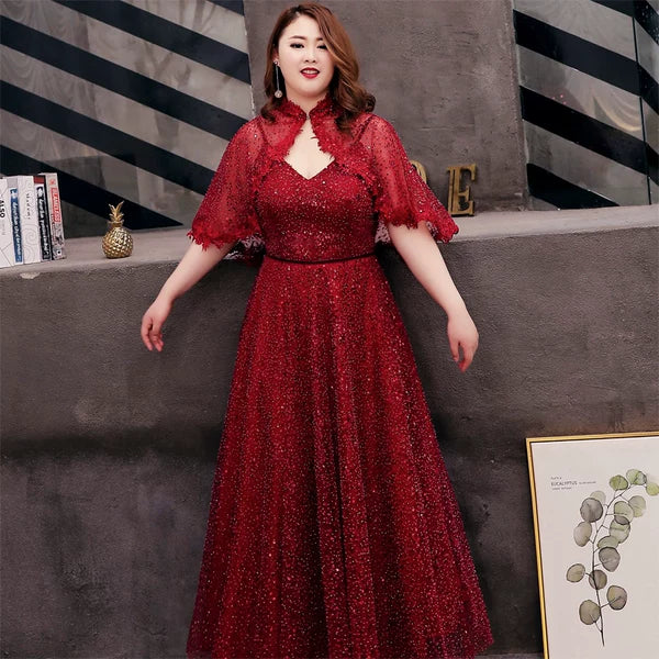 Burgundy Evening Dress