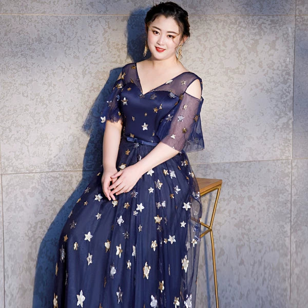 Elegant V-neck Evening Dress